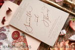 HOCHZEITS EINLADUNGEN blumig / Boho / Aquarell Hochzeitseinladungset elegant mit kalligraphischem Druck floralen pastellpfirsich37