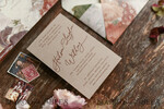 HOCHZEITS EINLADUNGEN blumig / Boho / Aquarell Hochzeitseinladungset elegant mit kalligraphischem Druck floralen pastellpfirsich37