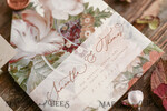 HOCHZEITS EINLADUNGEN blumig / Boho / Aquarell Hochzeitseinladungset elegant mit kalligraphischem Druck floralen pastellpfirsich37