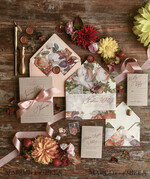HOCHZEITS EINLADUNGEN blumig / Boho / Aquarell Hochzeitseinladungset elegant mit kalligraphischem Druck floralen pastellpfirsich37