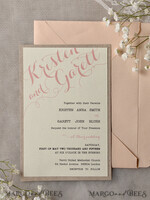 WEDDING INVITATIONS vintage lace/ rustic lace Peach Rustic Wedding Invitations with Real Lace Minimalist Invitation perfect for Summer Country Wedding7