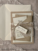 WEDDING INVITATIONS vintage lace/ rustic lace Chic wedding invitations, elegant chic invites5