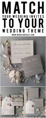 WEDDING INVITATIONS vintage lace/ rustic lace Vintage Lace  Wedding Invitations Elegant Grey Ivory ribbon and Bow 14