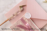 WEDDING INVITATIONS vintage lace/ rustic lace Handmade wedding invitation, lace invites19