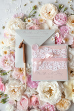 WEDDING INVITATIONS vintage lace/ rustic lace Romantic  Wedding Stationery Vintage Lace Presonalized Invitation Light Grey and Blush Pink39