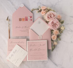 WEDDING INVITATIONS vintage lace/ rustic lace Modern Wedding invitations, elegant lace stationery19