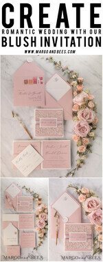 WEDDING INVITATIONS vintage lace/ rustic lace Modern Wedding invitations, elegant lace stationery19