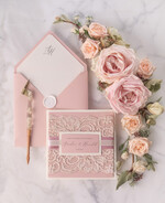 WEDDING INVITATIONS vintage lace/ rustic lace Modern Wedding invitations, elegant lace stationery19