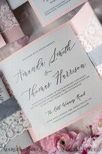 WEDDING INVITATIONS vintage lace/ rustic lace Elegant Vintage Lace Wedding Invitations Romantic Bespoke Grey Wedding Cards Glamour Pink Wedding Invitation Suite Pocket Wedding Invites37