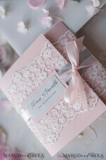 WEDDING INVITATIONS vintage lace/ rustic lace Elegant Vintage Lace Wedding Invitations Romantic Bespoke Grey Wedding Cards Glamour Pink Wedding Invitation Suite Pocket Wedding Invites37