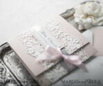 WEDDING INVITATIONS vintage lace/ rustic lace Vintage Lace Affordable Wedding Invitations Elegant Invites Grey and Blush Pink8