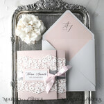 WEDDING INVITATIONS vintage lace/ rustic lace Vintage Lace Affordable Wedding Invitations Elegant Invites Grey and Blush Pink8
