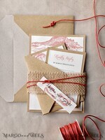 WEDDING INVITATIONS passport to love/ beach wedding invites  Beach Wedding invitations Seashells Wedding Invites destination wedding Cards with  burlap belly band 8