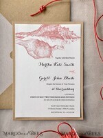 WEDDING INVITATIONS passport to love/ beach wedding invites  Beach Wedding invitations Seashells Wedding Invites destination wedding Cards with  burlap belly band 8
