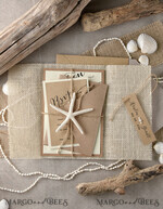 WEDDING INVITATIONS passport to love/ beach wedding invites  Beach Wedding invitations Sea Shell Wedding Invites destination  wedding Cards wit burlap wrapping 11