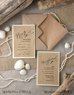 WEDDING INVITATIONS passport to love/ beach wedding invites  Beach Wedding invitations Sea Shell Wedding Invites destination  wedding Cards wit burlap wrapping 11