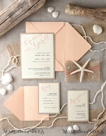 WEDDING INVITATIONS passport to love/ beach wedding invites  Beach Wedding invitations starfish burlap belly band  Wedding Invites destination wedding Cards with  pearls13