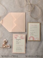 WEDDING INVITATIONS passport to love/ beach wedding invites  Beach Wedding invitations Seashells Wedding Invites destination wedding Cards with  twine and tag 7
