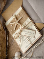 WEDDING INVITATIONS passport to love/ beach wedding invites  Beach Wedding invitations starfish burlap  Wedding Invites destination wedding Cards with  pearls9