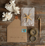 WEDDING INVITATIONS passport to love/ beach wedding invites  Beach  Wedding invitations Vellum wrapping Wedding Invites with starfish Rustic wedding Cards with wax seal 6