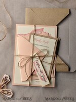 WEDDING INVITATIONS passport to love/ beach wedding invites  Beach Wedding invitations Seashells  Wedding Invites destination wedding Cards with  tag and twine Eco envelope8