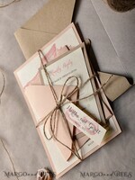 WEDDING INVITATIONS passport to love/ beach wedding invites  Beach Wedding invitations Seashells  Wedding Invites destination wedding Cards with  tag and twine Eco envelope8