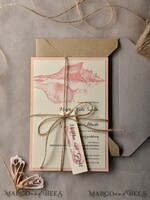 WEDDING INVITATIONS passport to love/ beach wedding invites  Beach Wedding invitations Seashells  Wedding Invites destination wedding Cards with  tag and twine Eco envelope8