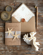 WEDDING INVITATIONS passport to love/ beach wedding invites  Beach  Wedding invitations Vellum bally band Wedding Invites with starfish Rustic Pocket Fold wedding Cards 5