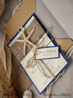 WEDDING INVITATIONS passport to love/ beach wedding invites  Beach navy Wedding invitations Starfish Wedding Invites destination wedding Cards with  tag and twine Eco envelope8
