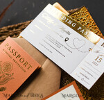 WEDDING INVITATIONS passport to love/ beach wedding invites  Terracotta Gold Passport Wedding Invitation, Wedding Cards  Boarding Pass,  Passport Wedding Invitations  Abroad, Destination Wedding Invites, Travel Map Wedding Stationary11