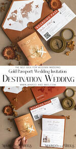 HOCHZEITS EINLADUNGEN Pass zur Liebe / Strandhochzeits-Einladungen Gold Terrakotta Pass Einladung zur Hochzeit, Burnt Orange Gold Hochzeitskarten Boarding Pass, Reise Pass Hochzeits Einladungen im Ausland, Zielhochzeit Einladungen, Reise Karte Hochzeitsstationär17