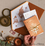 HOCHZEITS EINLADUNGEN Pass zur Liebe / Strandhochzeits-Einladungen Gold Terrakotta Pass Einladung zur Hochzeit, Burnt Orange Gold Hochzeitskarten Boarding Pass, Reise Pass Hochzeits Einladungen im Ausland, Zielhochzeit Einladungen, Reise Karte Hochzeitsstationär17