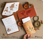HOCHZEITS EINLADUNGEN Pass zur Liebe / Strandhochzeits-Einladungen Gold Terrakotta Pass Einladung zur Hochzeit, Burnt Orange Gold Hochzeitskarten Boarding Pass, Reise Pass Hochzeits Einladungen im Ausland, Zielhochzeit Einladungen, Reise Karte Hochzeitsstationär17