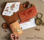 HOCHZEITS EINLADUNGEN Pass zur Liebe / Strandhochzeits-Einladungen Gold Terrakotta Pass Einladung zur Hochzeit, Burnt Orange Gold Hochzeitskarten Boarding Pass, Reise Pass Hochzeits Einladungen im Ausland, Zielhochzeit Einladungen, Reise Karte Hochzeitsstationär17