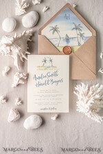 WEDDING INVITATIONS passport to love/ beach wedding invites  Beach Wedding invitations Starfish Wedding Invites Tropical wedding Cards with twine Vellum envelope19