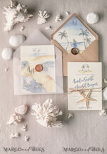 WEDDING INVITATIONS passport to love/ beach wedding invites  Beach Wedding invitations Starfish Wedding Invites Tropical wedding Cards with twine Vellum envelope19