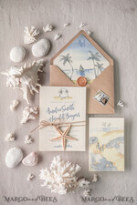 WEDDING INVITATIONS passport to love/ beach wedding invites  Beach Wedding invitations Starfish Wedding Invites Tropical wedding Cards with twine Vellum envelope19