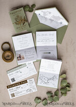 WEDDING INVITATIONS passport to love/ beach wedding invites  Sage Green Passport Wedding Invitation, Wedding Cards  Boarding Pass,  Tuscany Passport Wedding Invitations  Abroad, Destination Wedding Invites, Travel Map Wedding Stationary8
