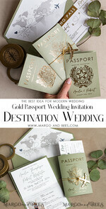 WEDDING INVITATIONS passport to love/ beach wedding invites  Sage Green Passport Wedding Invitation, Wedding Cards  Boarding Pass,  Tuscany Passport Wedding Invitations  Abroad, Destination Wedding Invites, Travel Map Wedding Stationary8