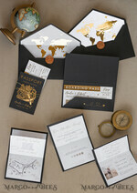 HOCHZEITS EINLADUNGEN Pass zur Liebe / Strandhochzeits-Einladungen Gold Weiße Schwarze Reisepass Hochzeitskarte, Goldene Hochzeitskarten Bordkarte, Reise Reisepass Hochzeitskarten im Ausland, Zielhochzeitseinladungen, Reisekarten Hochzeitsstationery22