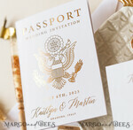 WEDDING INVITATIONS passport to love/ beach wedding invites  White Gold  Passport Wedding Invitation, Golden Plane Wedding Cards  Boarding Pass,  Tuscany Passport Wedding Invitations  Abroad, Destination Wedding Invites, Travel Map Wedding Stationary16