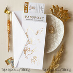 WEDDING INVITATIONS passport to love/ beach wedding invites  White Gold  Passport Wedding Invitation, Golden Plane Wedding Cards  Boarding Pass,  Tuscany Passport Wedding Invitations  Abroad, Destination Wedding Invites, Travel Map Wedding Stationary16