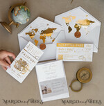 WEDDING INVITATIONS passport to love/ beach wedding invites  White Golden Passport Wedding Invitation, Golden Plane Wedding Cards  Boarding Pass,  Travel Passport Wedding Invitations  Abroad, Destination Wedding Invites, Travel Map Wedding Stationary, boarding pass invitations11