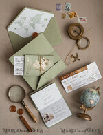 HOCHZEITS EINLADUNGEN Pass zur Liebe / Strandhochzeits-Einladungen Gold Salbeigrün Pass Hochzeitseinladung, Goldene Hochzeitseinladungen Boarding Pass, Grünreise Reisepass Hochzeitseinladungen im Ausland, Hochzeitskarten für Ziel Griechenland, Toskana Reisekarte Hochzeitspapeterie Italien Weltkarte.17