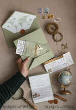 HOCHZEITS EINLADUNGEN Pass zur Liebe / Strandhochzeits-Einladungen Gold Salbeigrün Pass Hochzeitseinladung, Goldene Hochzeitseinladungen Boarding Pass, Grünreise Reisepass Hochzeitseinladungen im Ausland, Hochzeitskarten für Ziel Griechenland, Toskana Reisekarte Hochzeitspapeterie Italien Weltkarte.17