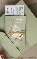 HOCHZEITS EINLADUNGEN Pass zur Liebe / Strandhochzeits-Einladungen Gold Salbeigrün Pass Hochzeitseinladung, Goldene Hochzeitseinladungen Boarding Pass, Grünreise Reisepass Hochzeitseinladungen im Ausland, Hochzeitskarten für Ziel Griechenland, Toskana Reisekarte Hochzeitspapeterie Italien Weltkarte.17