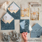 WEDDING INVITATIONS passport to love/ beach wedding invites  Beach Acrylic Wedding invitations Vellum Gold wrapping Wedding Invites with starfish Beach wedding Cards Velvet Envelope10