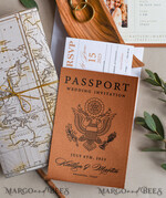 WEDDING INVITATIONS passport to love/ beach wedding invites  Terracotta Passport Wedding Invitation, Rustic Wedding Cards Boarding Pass, Passport Wedding Invitations  Abroad, Destination Wedding Invites, Travel Map Wedding Stationary6