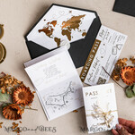 HOCHZEITS EINLADUNGEN Pass zur Liebe / Strandhochzeits-Einladungen Gold Weiß Schwarz Reisepass Hochzeitseinladung, Goldene Hochzeitskarten Boarding Pass, Reise Reisepass Hochzeitseinladungen im Ausland, Destination Hochzeitseinladungen, Reise-Karten Hochzeitspapier.11