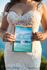 WEDDING INVITATIONS passport to love/ beach wedding invites  Watercolor beach Wedding Invitations, Minimalist Watercolor Seaside Wedding Invites, Greek Wedding Cards wih twine and wax seal10
